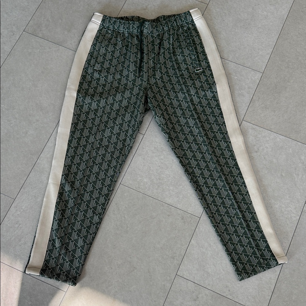Lacoste Green Patterned Men's Pants- L
